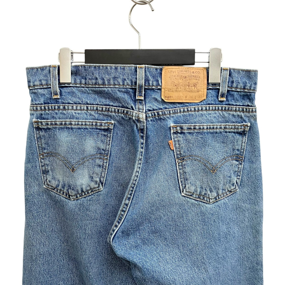 90s505 オレンジタブデニムパンツ