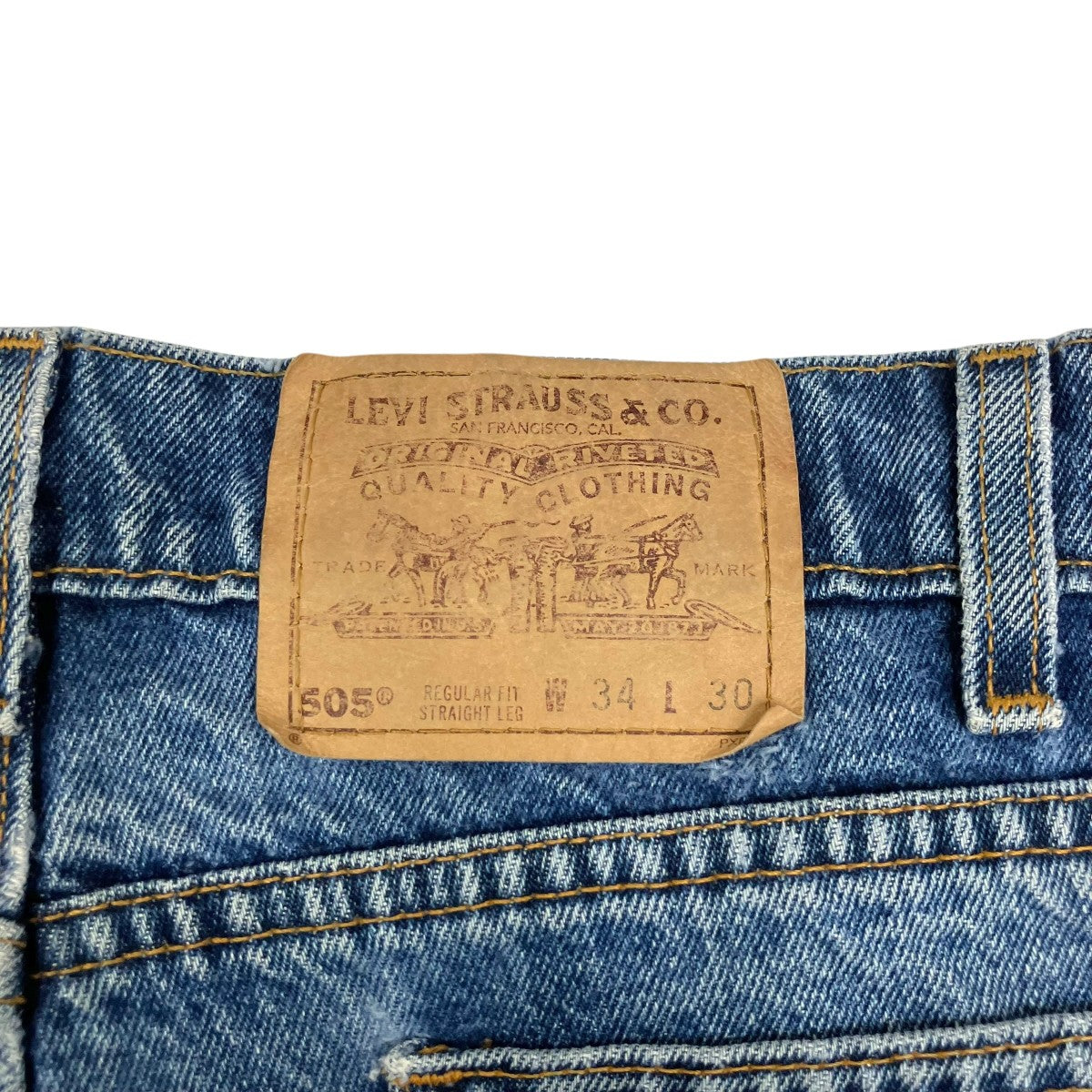 90s505 オレンジタブデニムパンツ