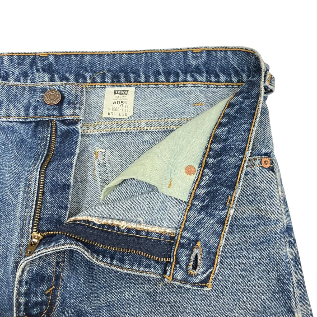 90s505 オレンジタブデニムパンツ