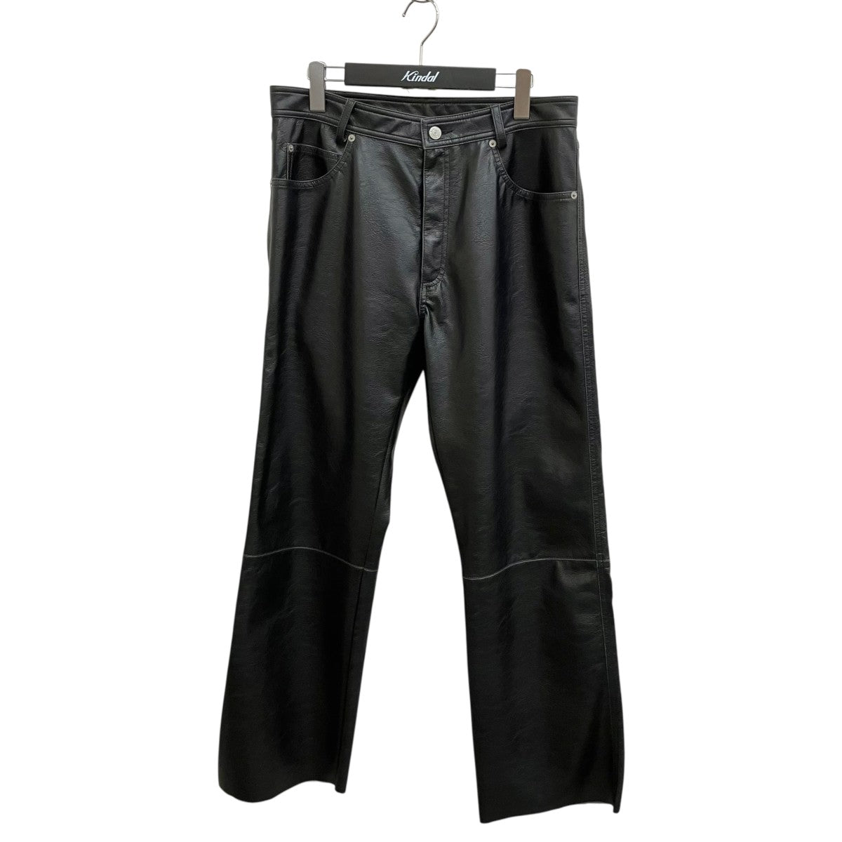 25AWシンセティックレザー エンボス加工 5ポケットレザーパンツSH2LA0045
