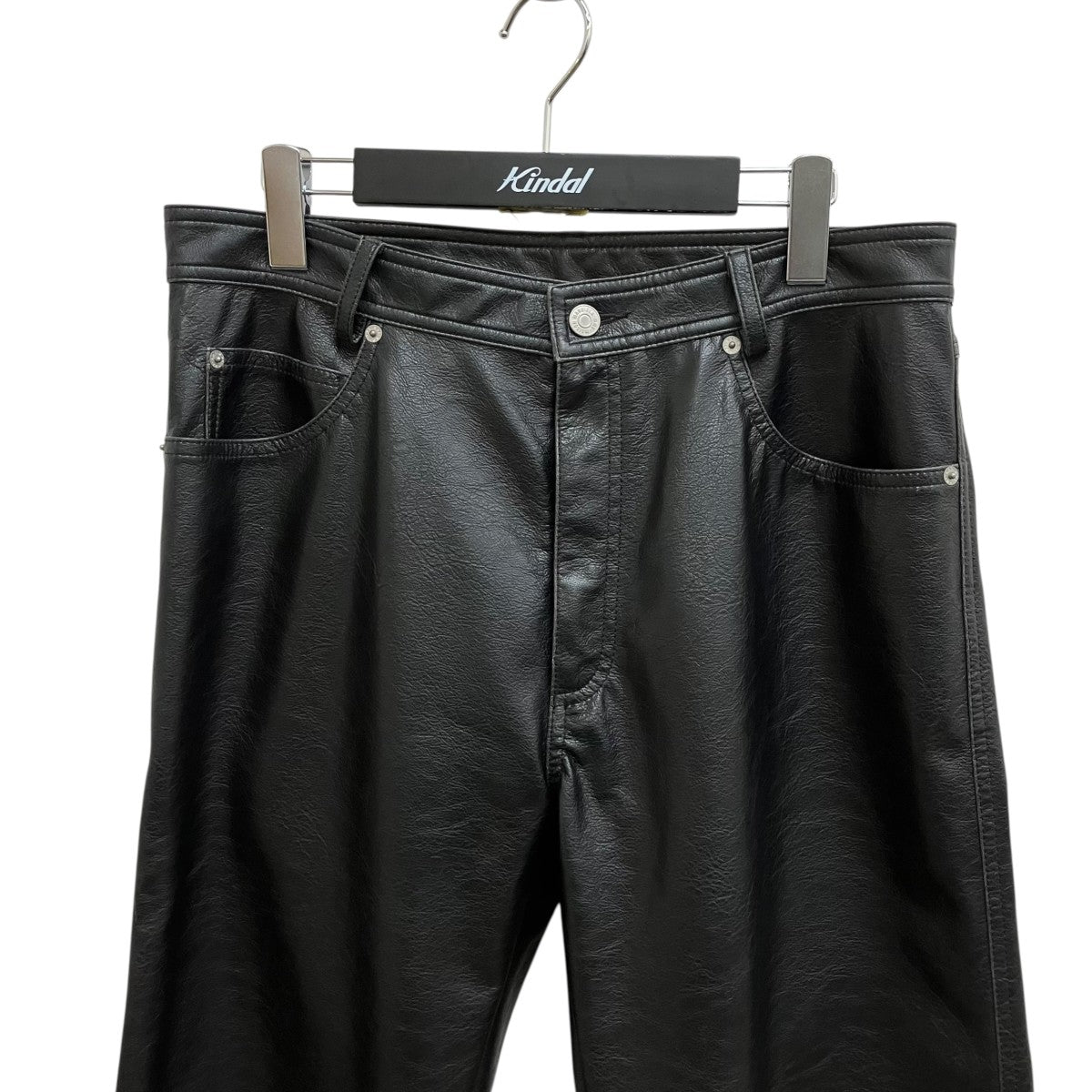 25AWシンセティックレザー エンボス加工 5ポケットレザーパンツSH2LA0045