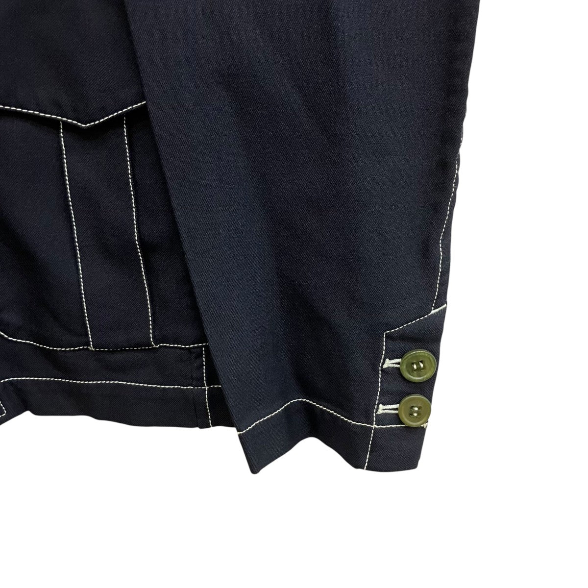 Polyester Gabardine Plain with Contrasted Workstiches JacketジャケットW24161