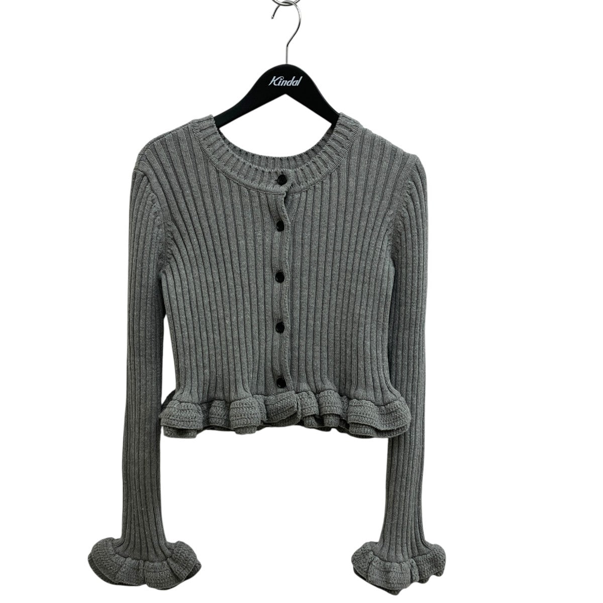 W FACE SHORT FRILLED KNIT TOPSカーディガン10106-2053