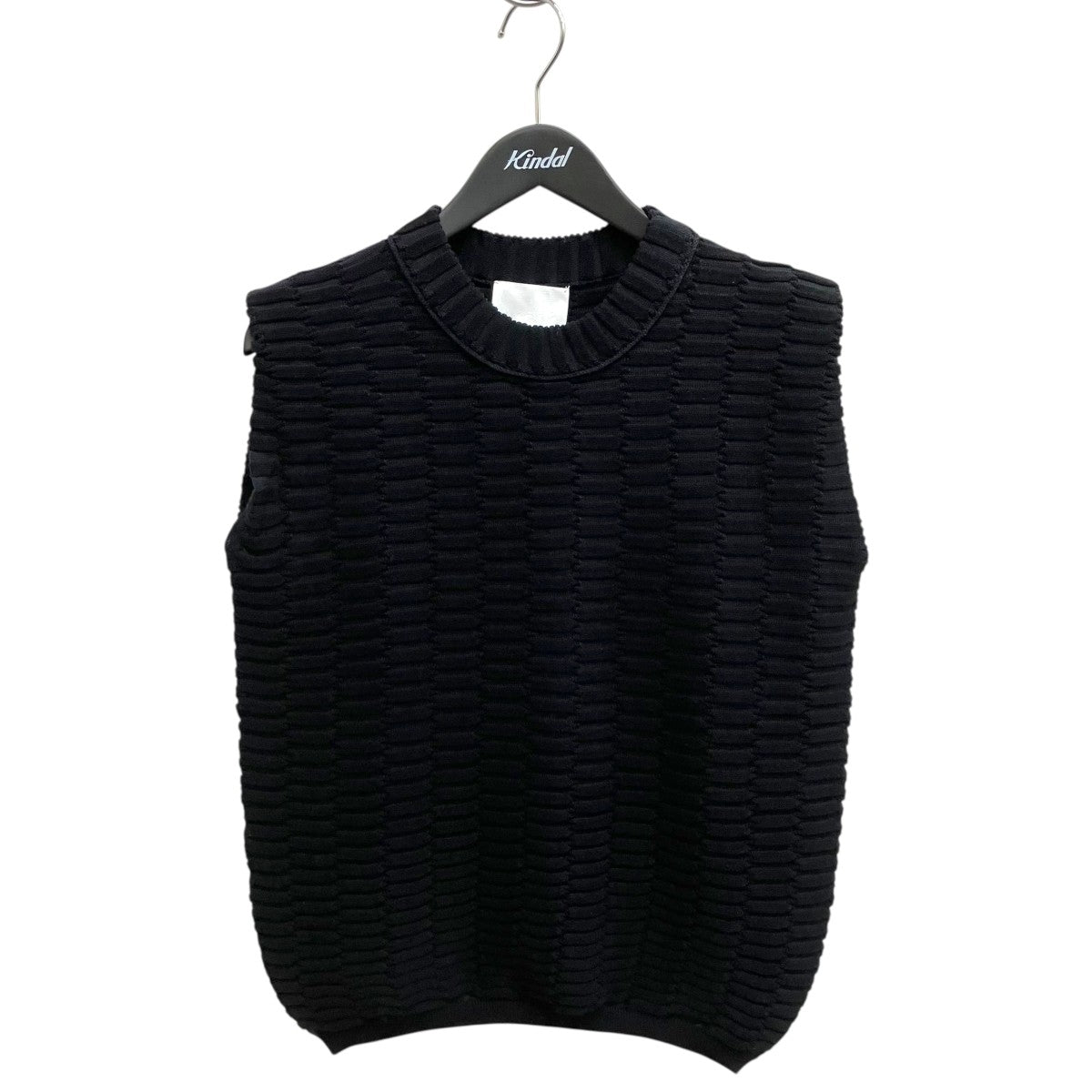 Top maille zellige uniニットベストJ-082