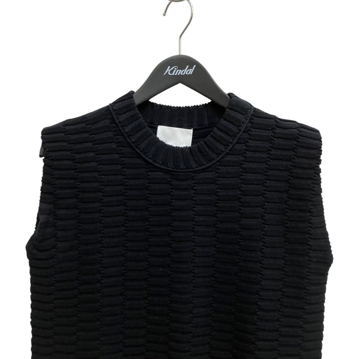 Top maille zellige uniニットベストJ-082