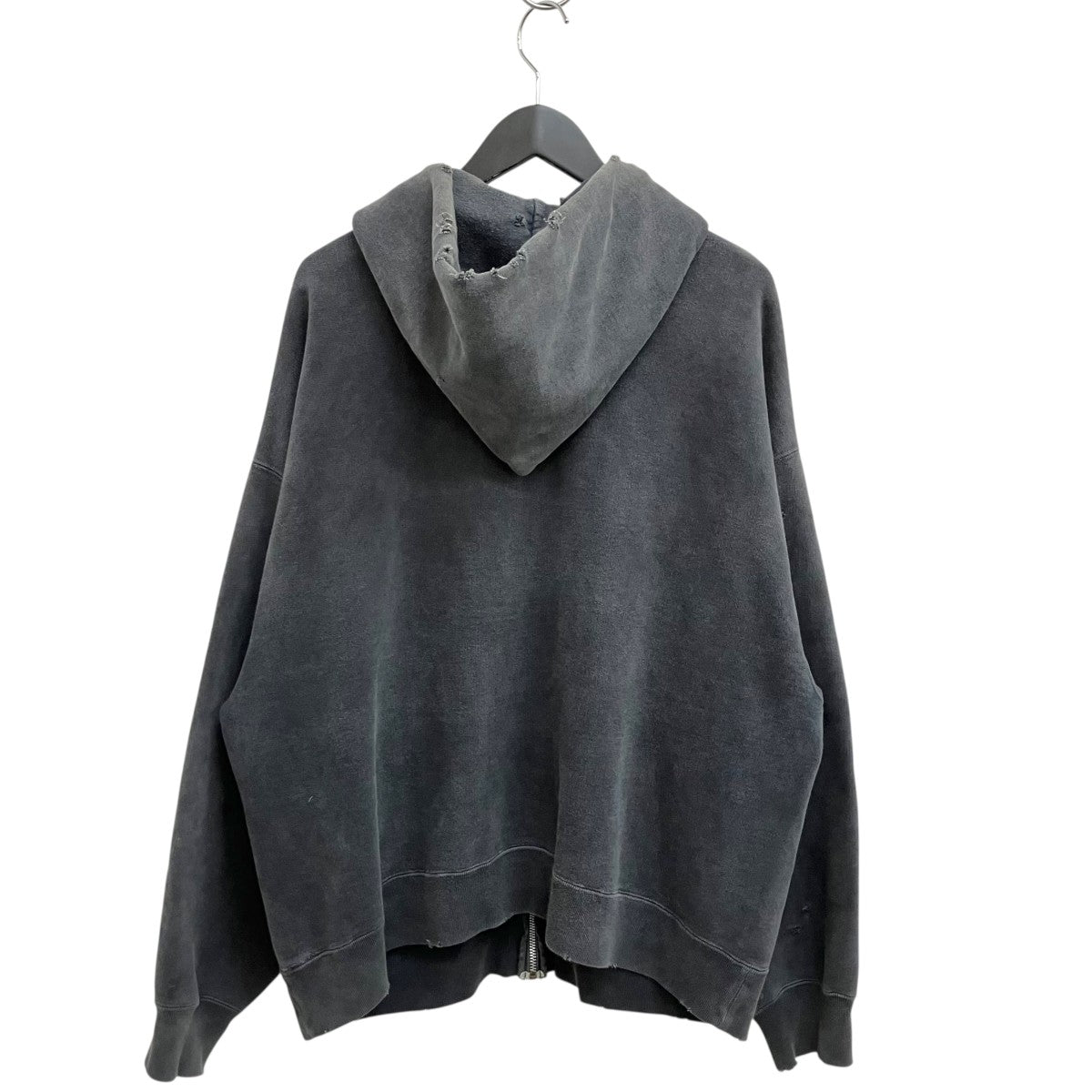 BOWWOW フルジップパーカー グレー 日本製 BOWWOW(バウワウ) ZIP HOODIE AGEDジップパーカー グレー サイズ XL