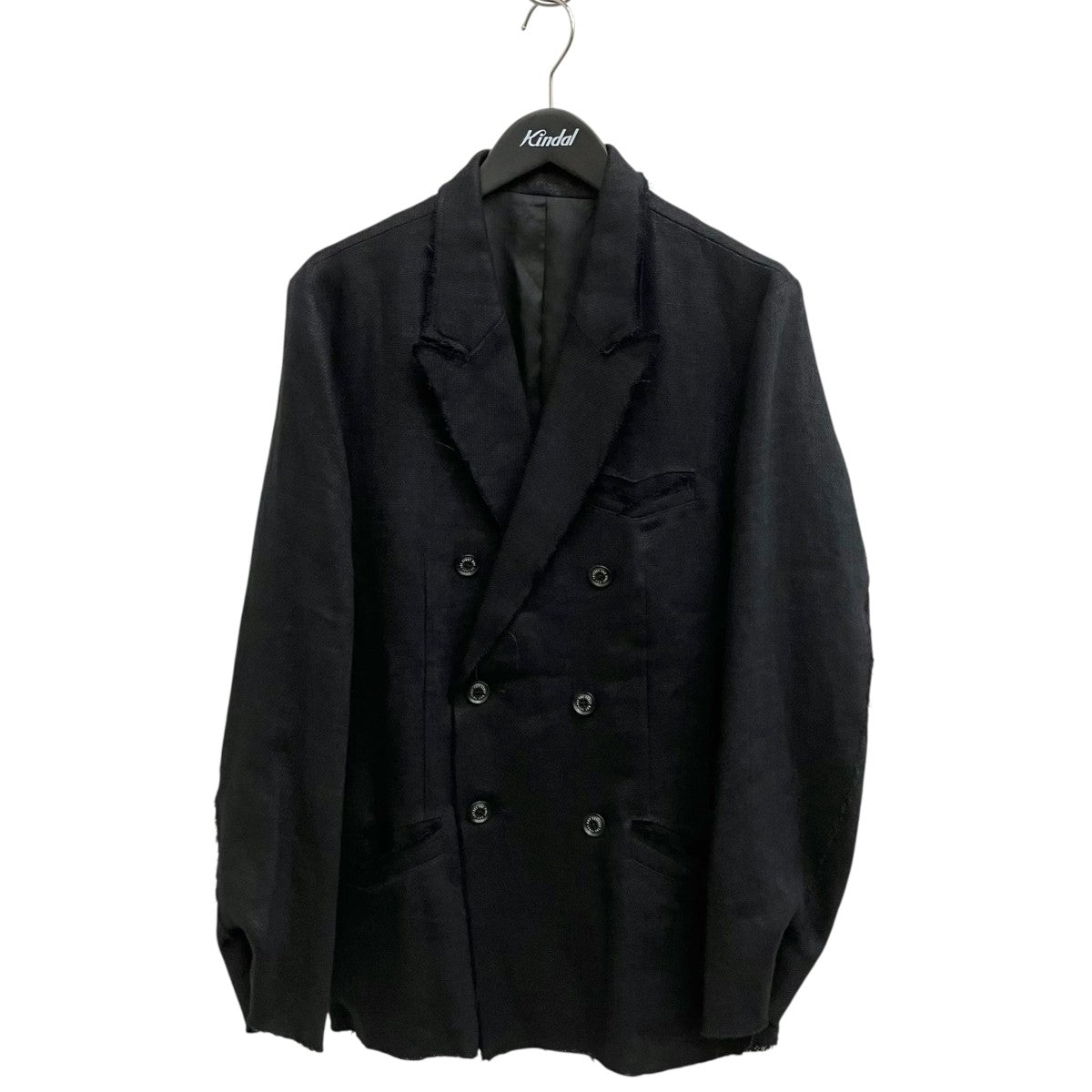 HEAVY LINEN DOUBLE JACKET BLACKダブルジャケットT26SS-JK01