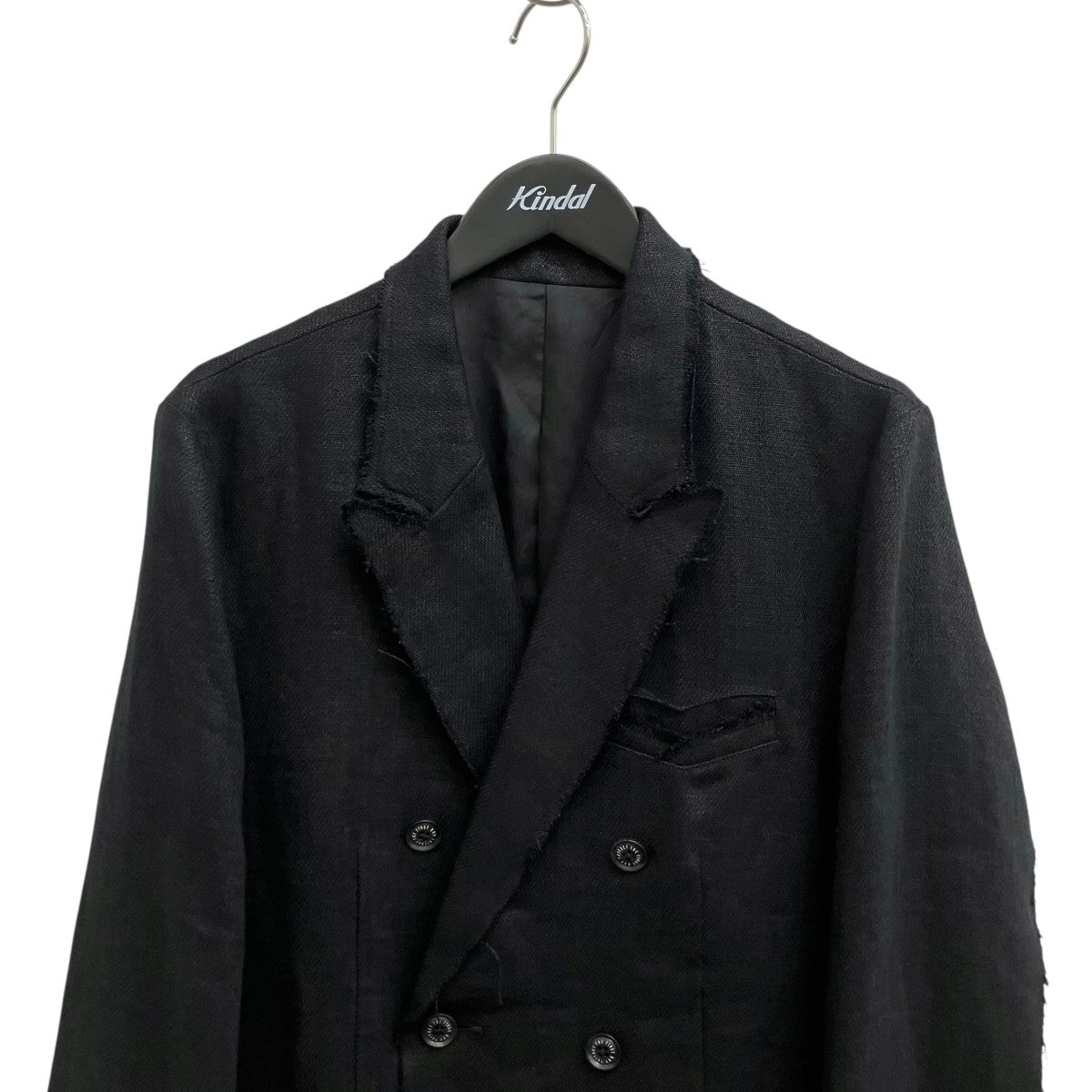HEAVY LINEN DOUBLE JACKET BLACKダブルジャケットT26SS-JK01