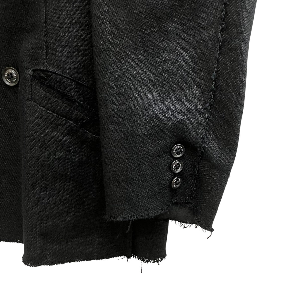 HEAVY LINEN DOUBLE JACKET BLACKダブルジャケットT26SS-JK01