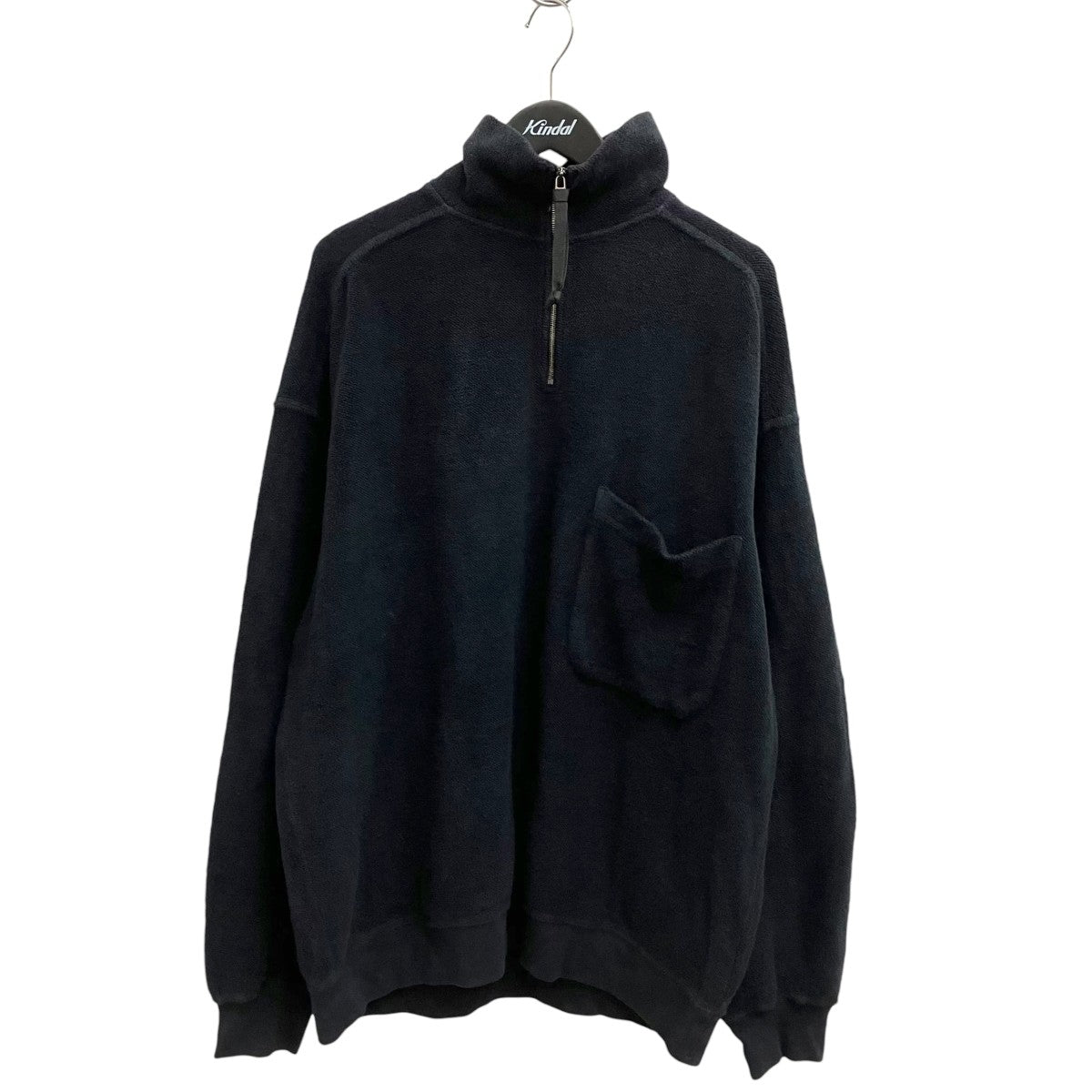 25AWSULFUR DYE FLEECE P O CHARCOALハーフジップスウェット253-2101
