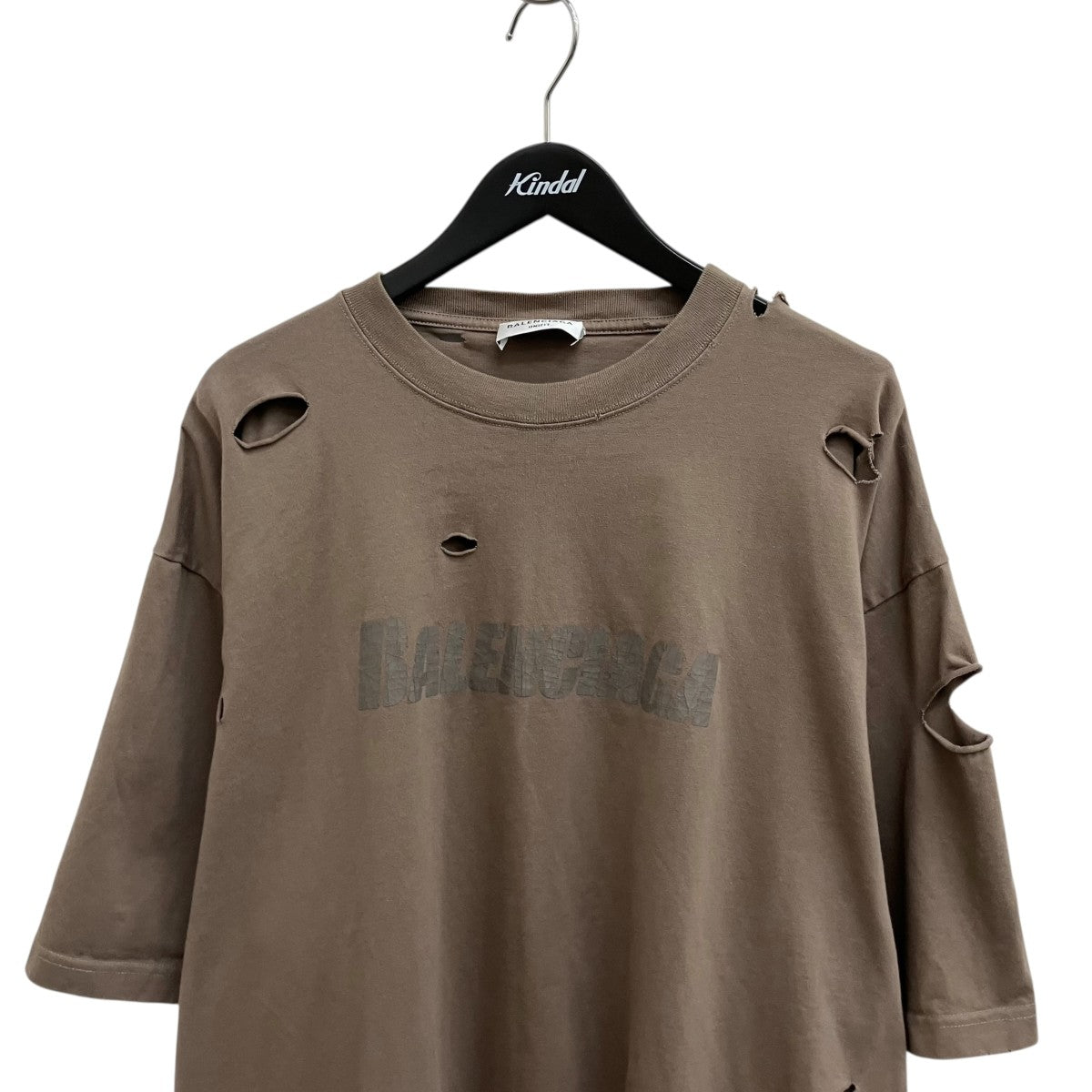 デストロイ加工ロゴプリントTシャツ半袖Tシャツ651795