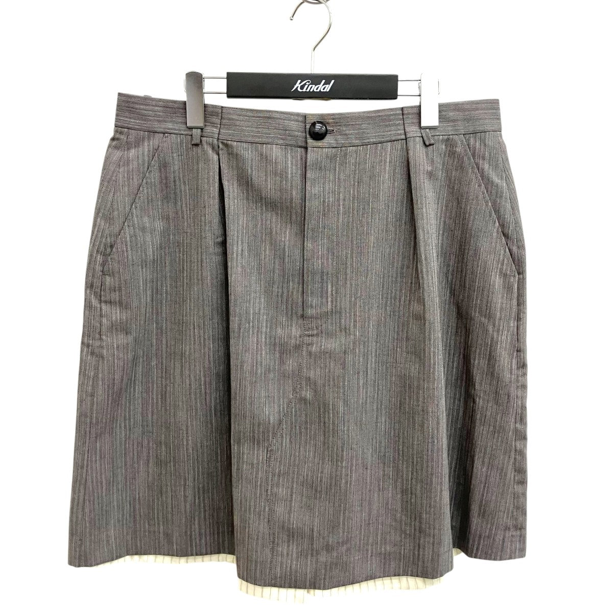 24SSTIDAN LAYERED SHORTSストライプハーフパンツNS24507