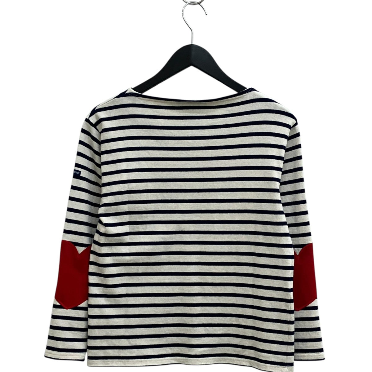 OUESSANT HEART ELBOW PATCHボーダーカットソー
