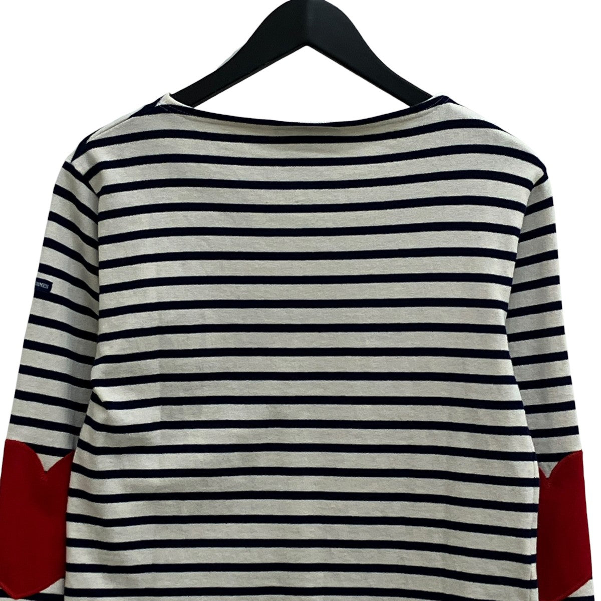 OUESSANT HEART ELBOW PATCHボーダーカットソー