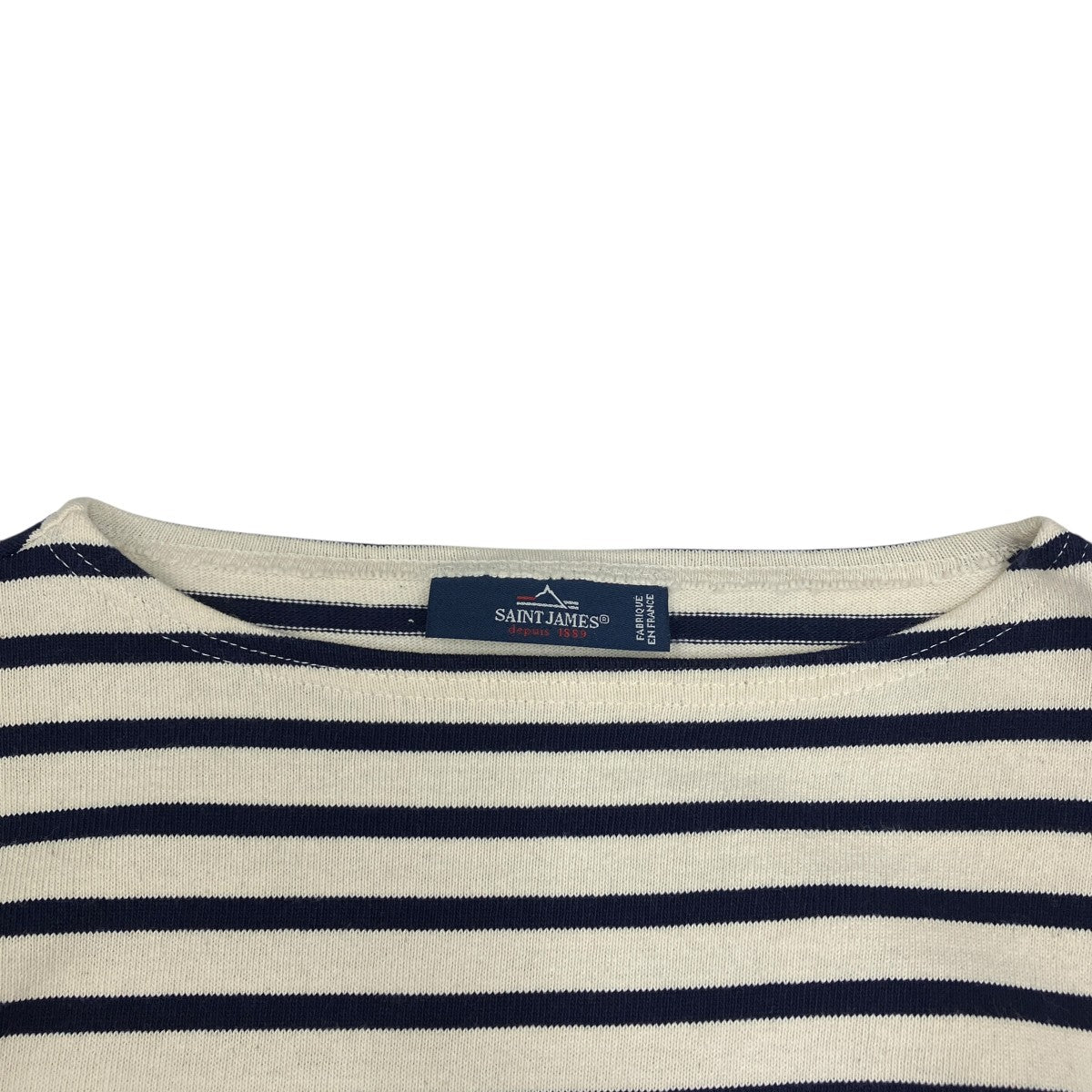 OUESSANT HEART ELBOW PATCHボーダーカットソー