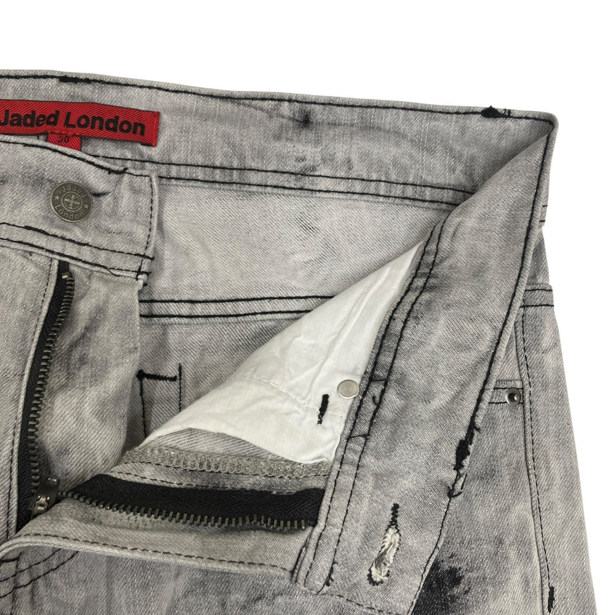 Grey Tie Dye Driftデニムパンツ