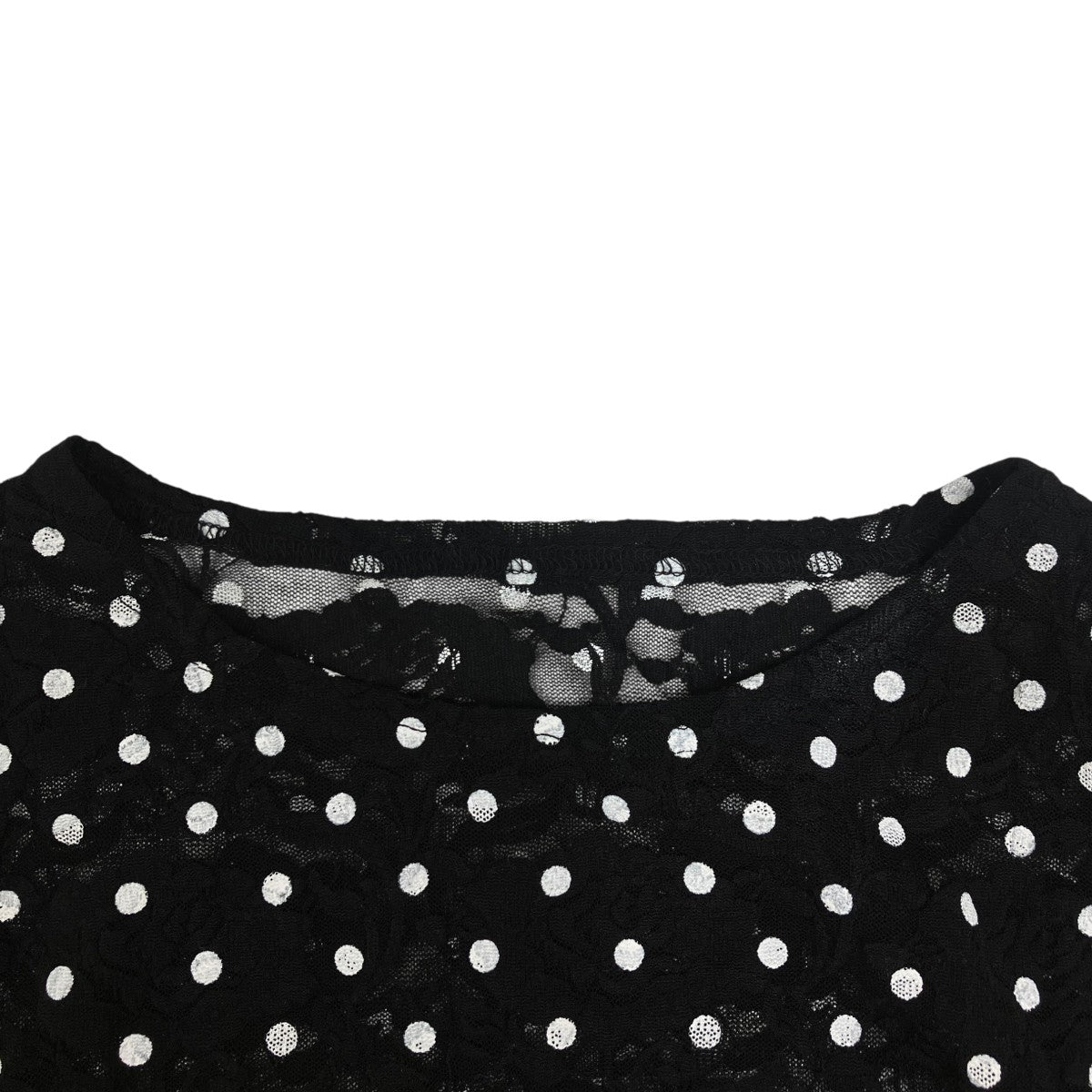 DOT LACE SEE-THROUGH TOPTシャツ