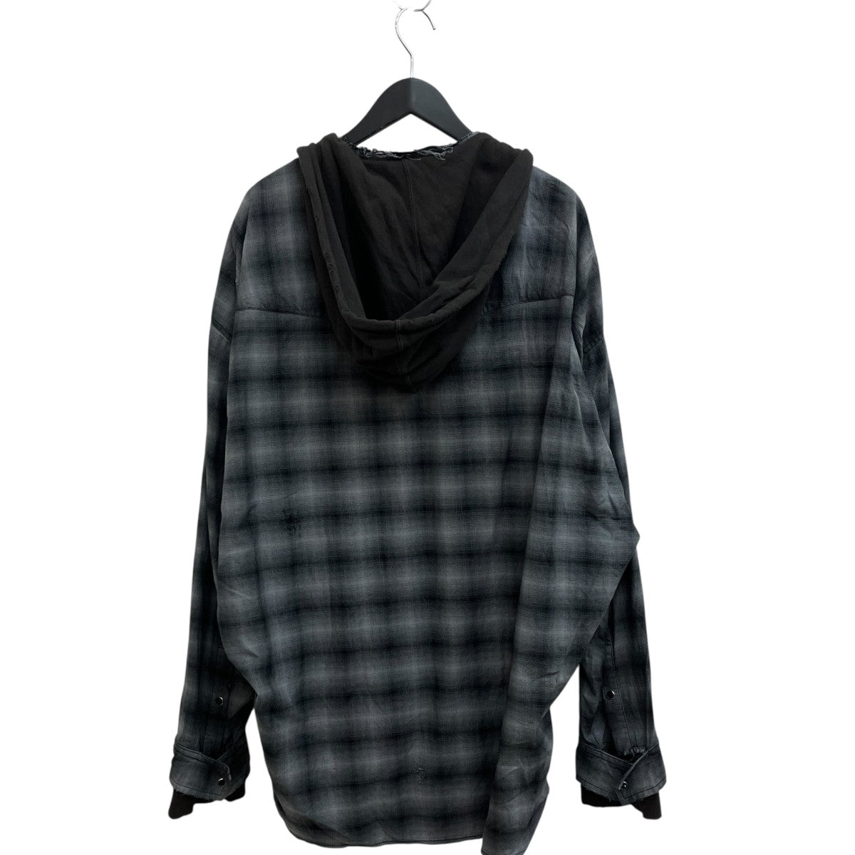 25SSHoodie Combine Checkered ShirtフーデットチェックシャツJ14SH183