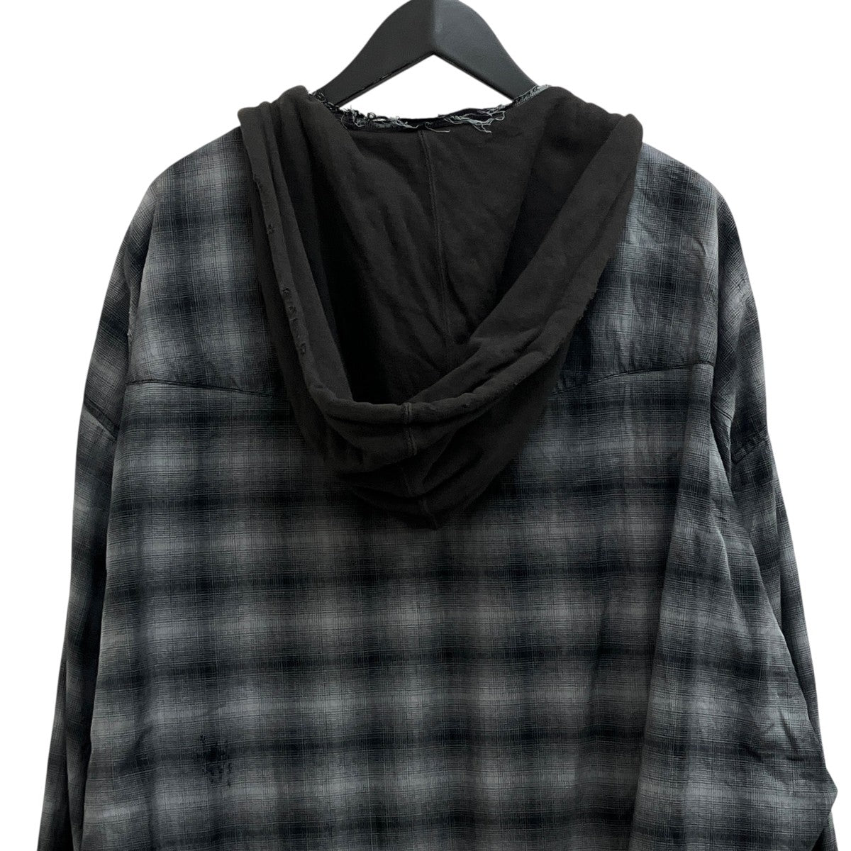 25SSHoodie Combine Checkered ShirtフーデットチェックシャツJ14SH183