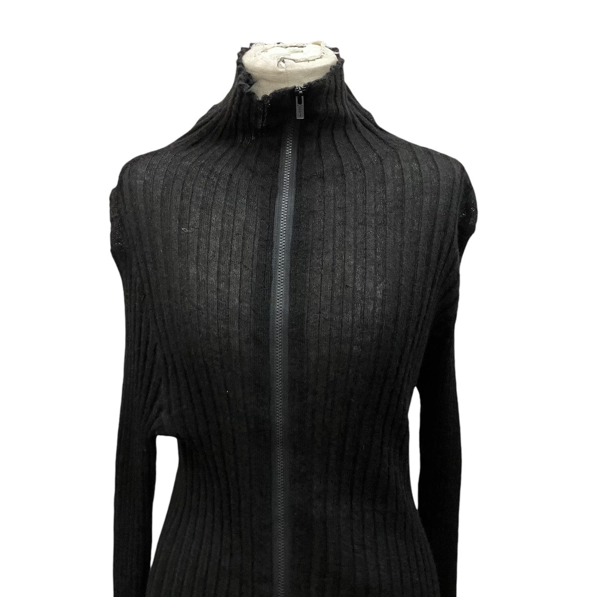 RIB DIAGONAL ZIP CARDIGANニットカーディガンFL-K12-195