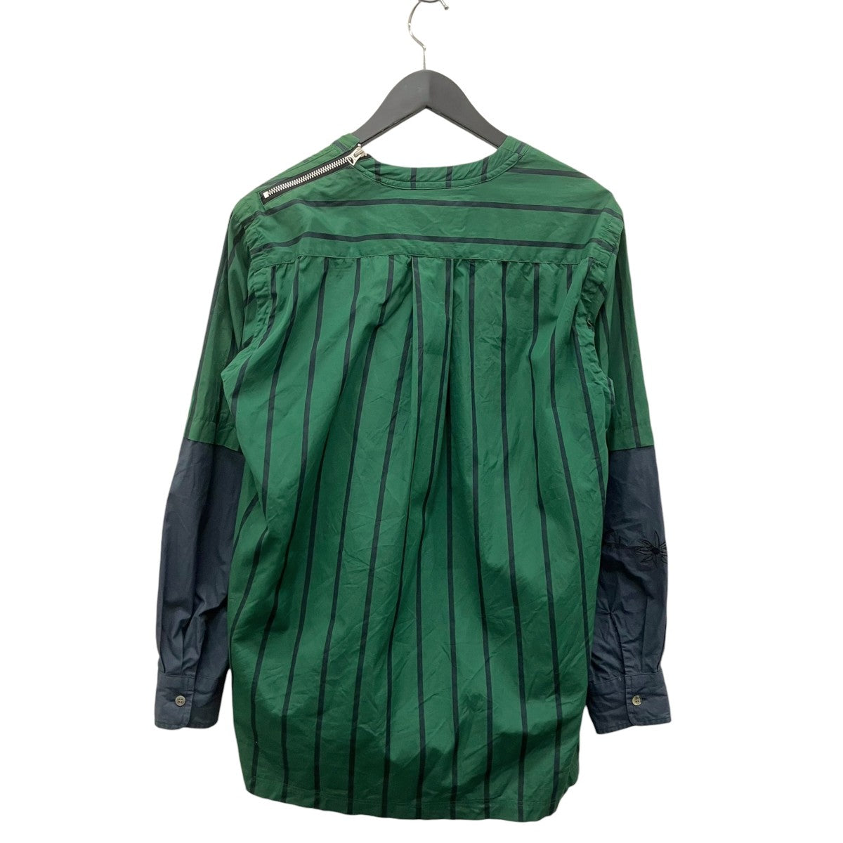 sacai×Dr．Woo 19SSストライププルオーバーシャツ19-01951M 古着・中古-2枚目のアイテム画像
