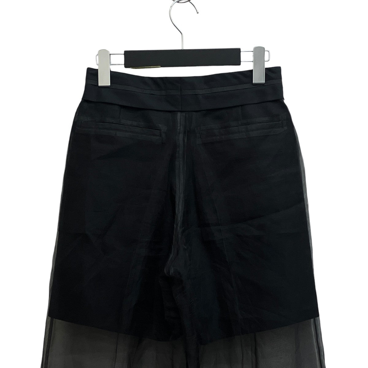 24SSSilk-overlay wide-leg trousersパンツUC1D1507-2