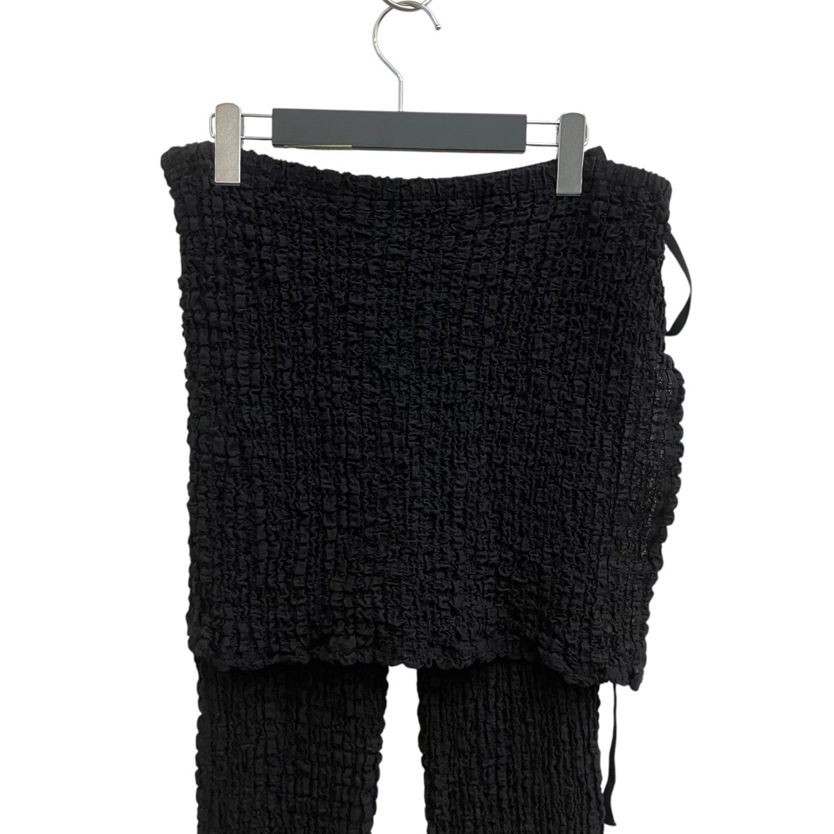 PHEENY(フィーニー) Shrink Lace Apron-Layered Flare Pantsレイヤード