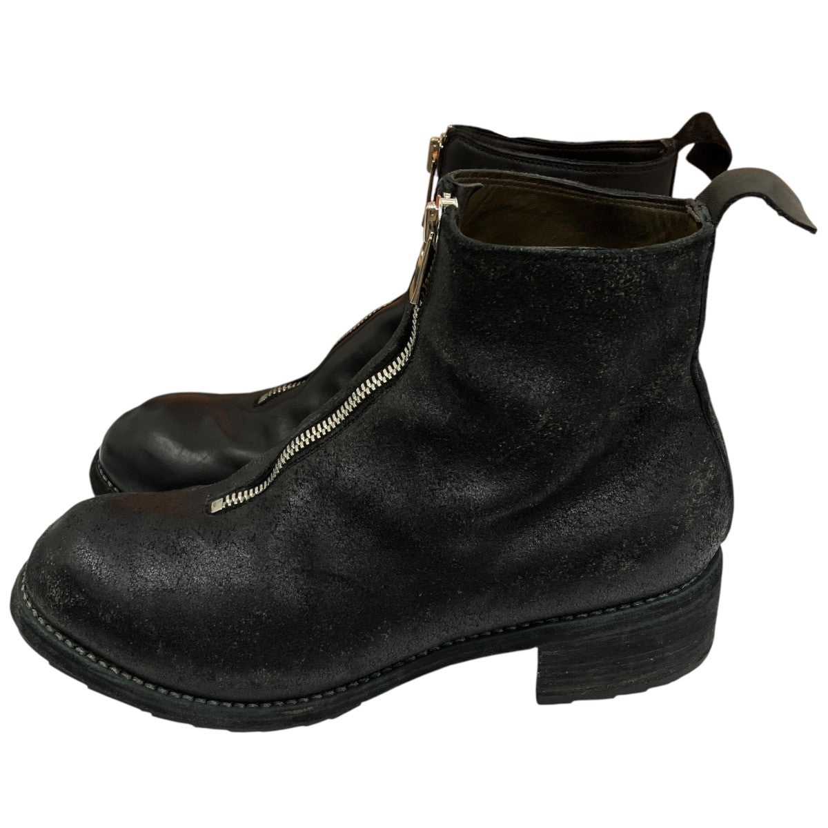 HORSE COATED AND FULL GRAIN LINEDセンタージップレザーブーツPL1-IZ