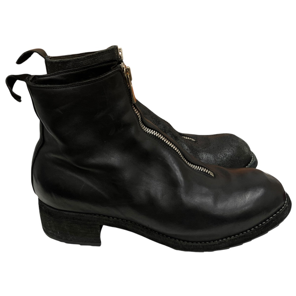 HORSE COATED AND FULL GRAIN LINEDセンタージップレザーブーツPL1-IZ