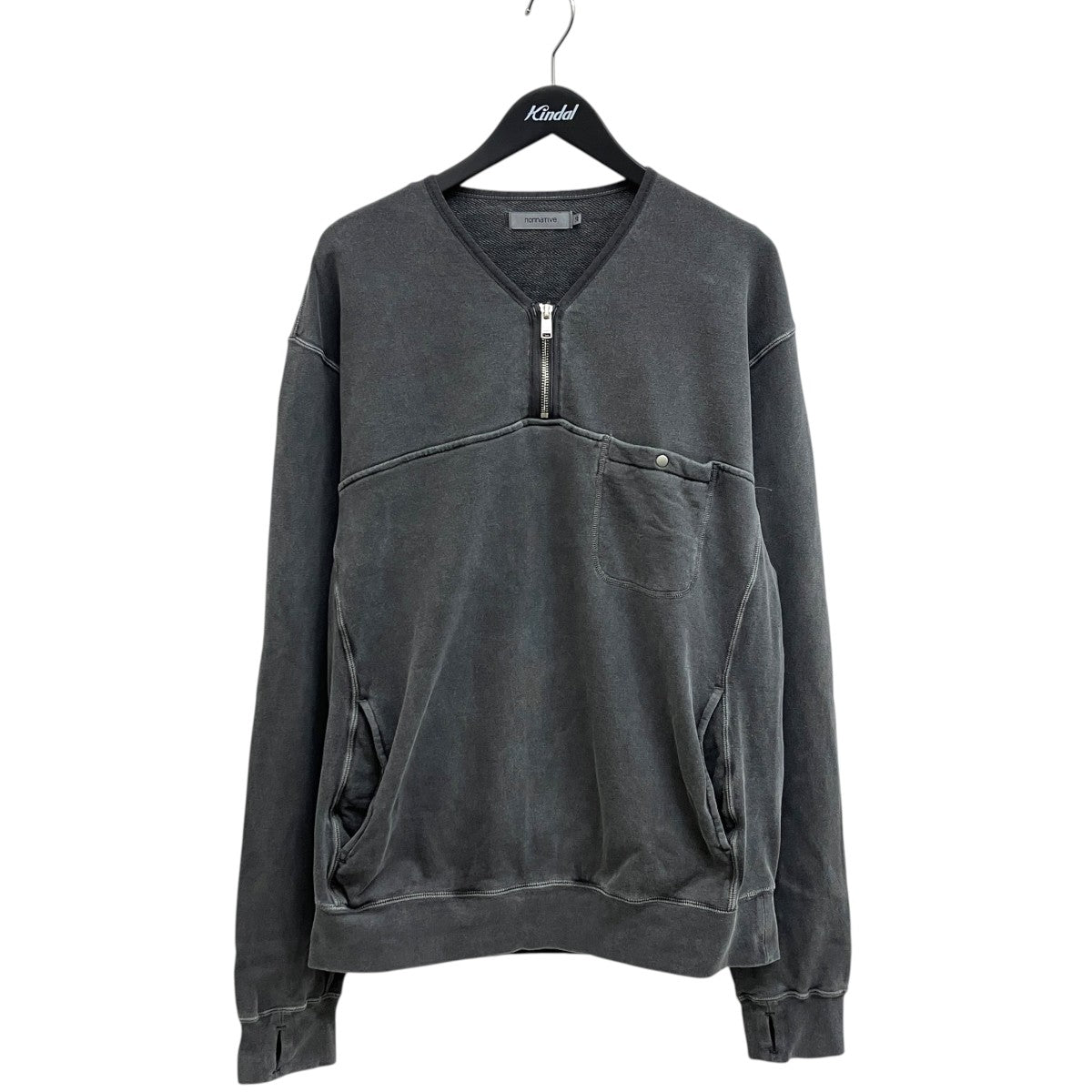 HIKER HALF ZIP PULLOVER COTTON SWEAT PIGMENT DYEトレーナーNN-C4802