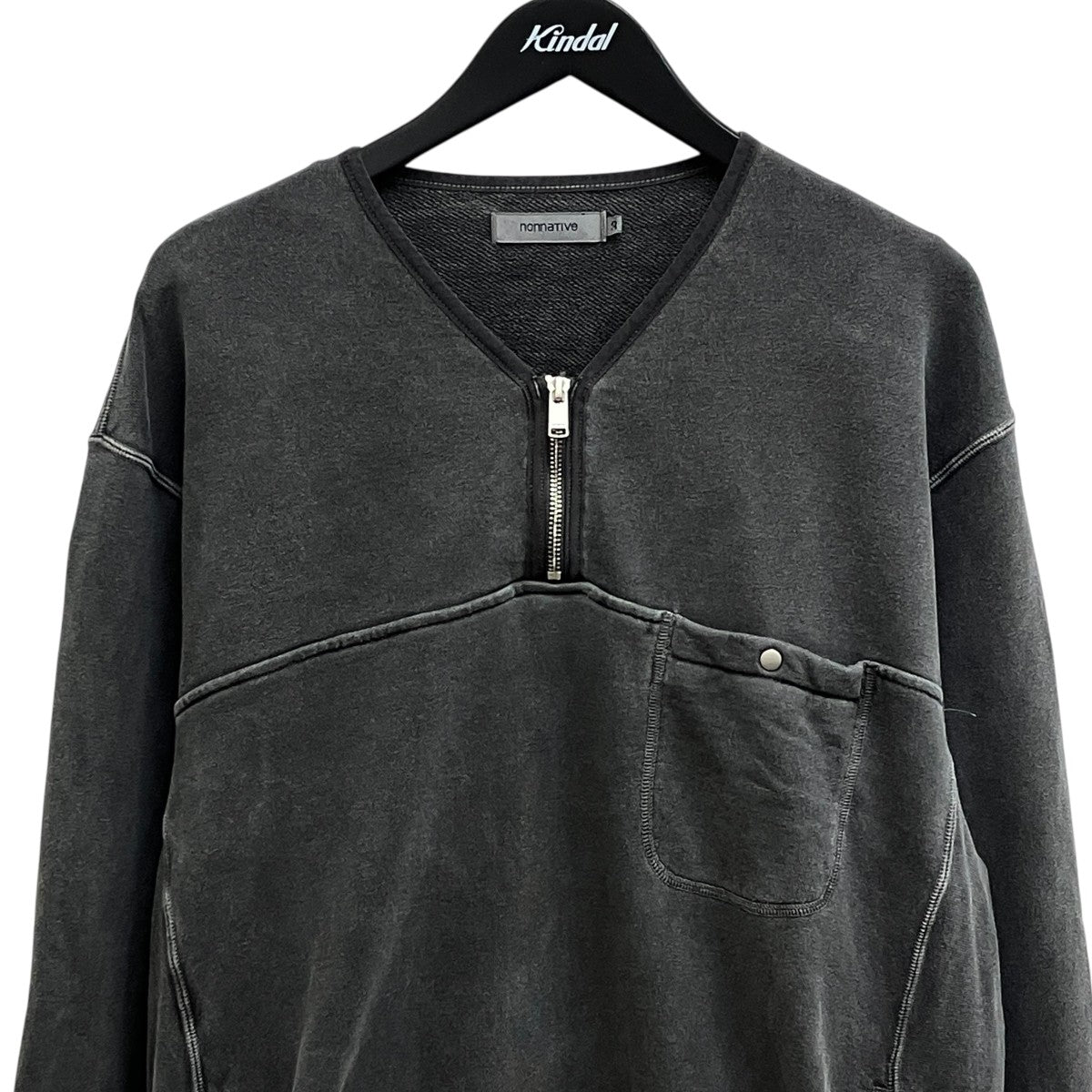 HIKER HALF ZIP PULLOVER COTTON SWEAT PIGMENT DYEトレーナーNN-C4802