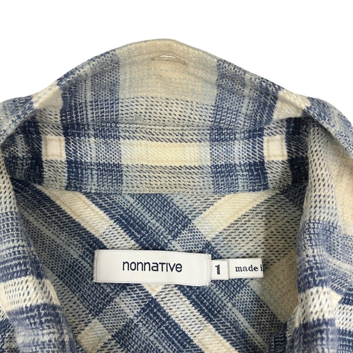 SHIRT COTTON TWILL OMBRE PLAID長袖シャツNN-S4103