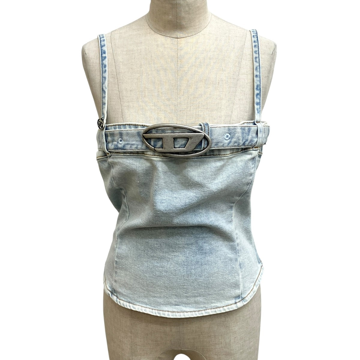 DE-LUCY-S DE-LUCY-S DENIM TANK TOPノースリーブカットソー0JGAA