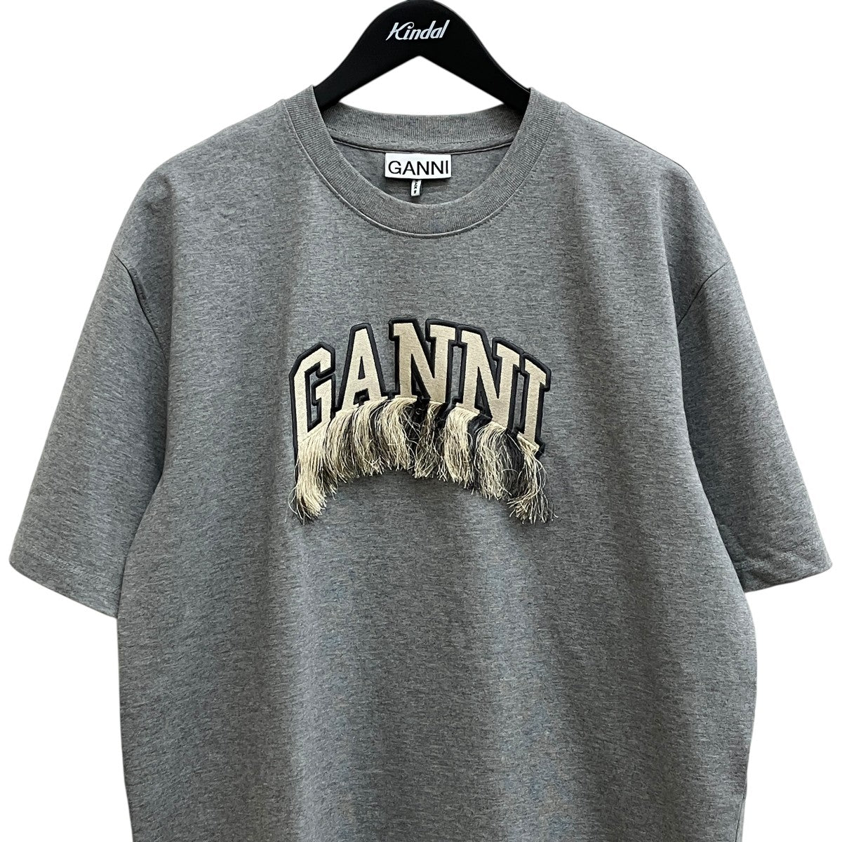 Heavy Cotton Drop Shoulder Fringe T-Shirt半袖Tシャツ
