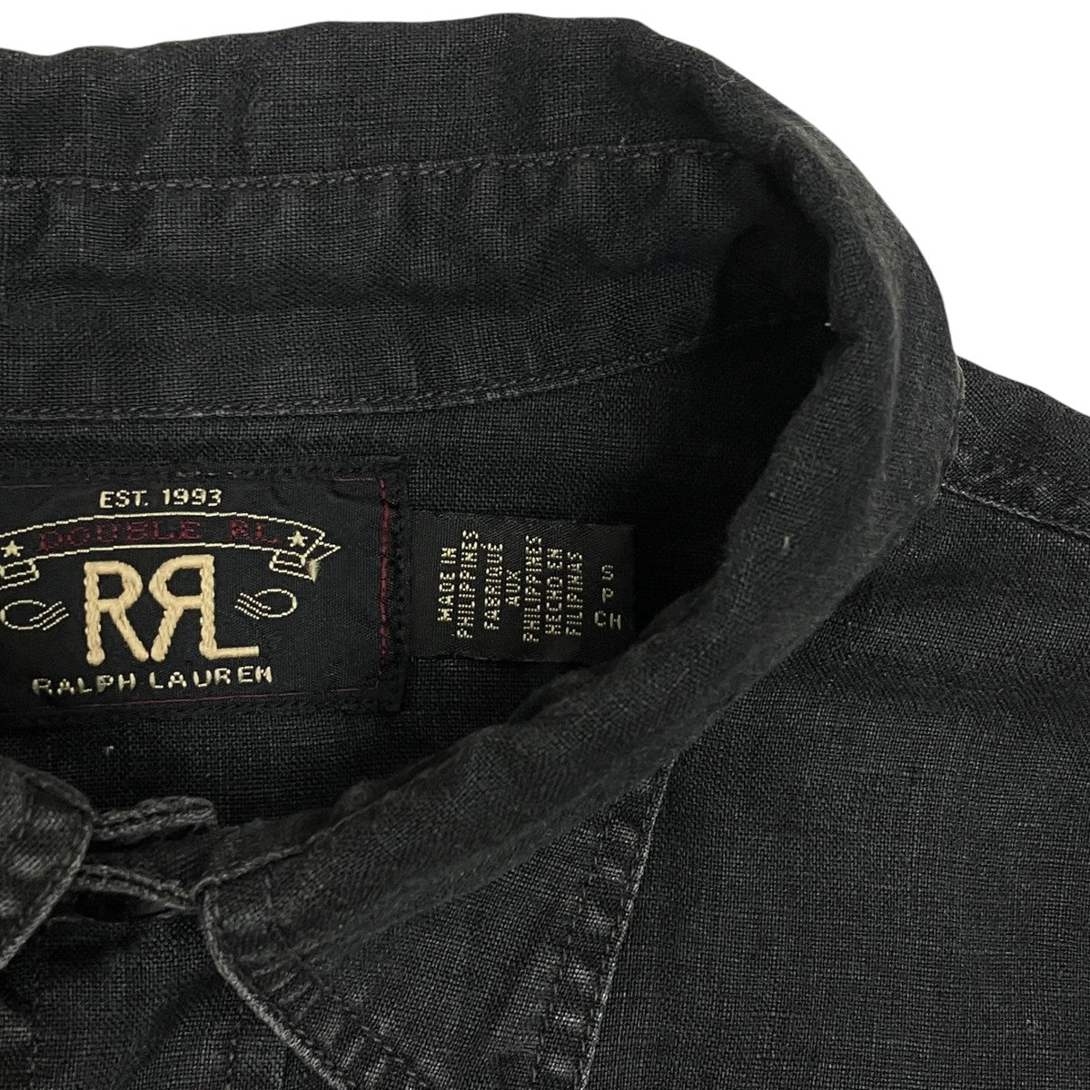 Linen Workshirt Black長袖シャツ782928563001