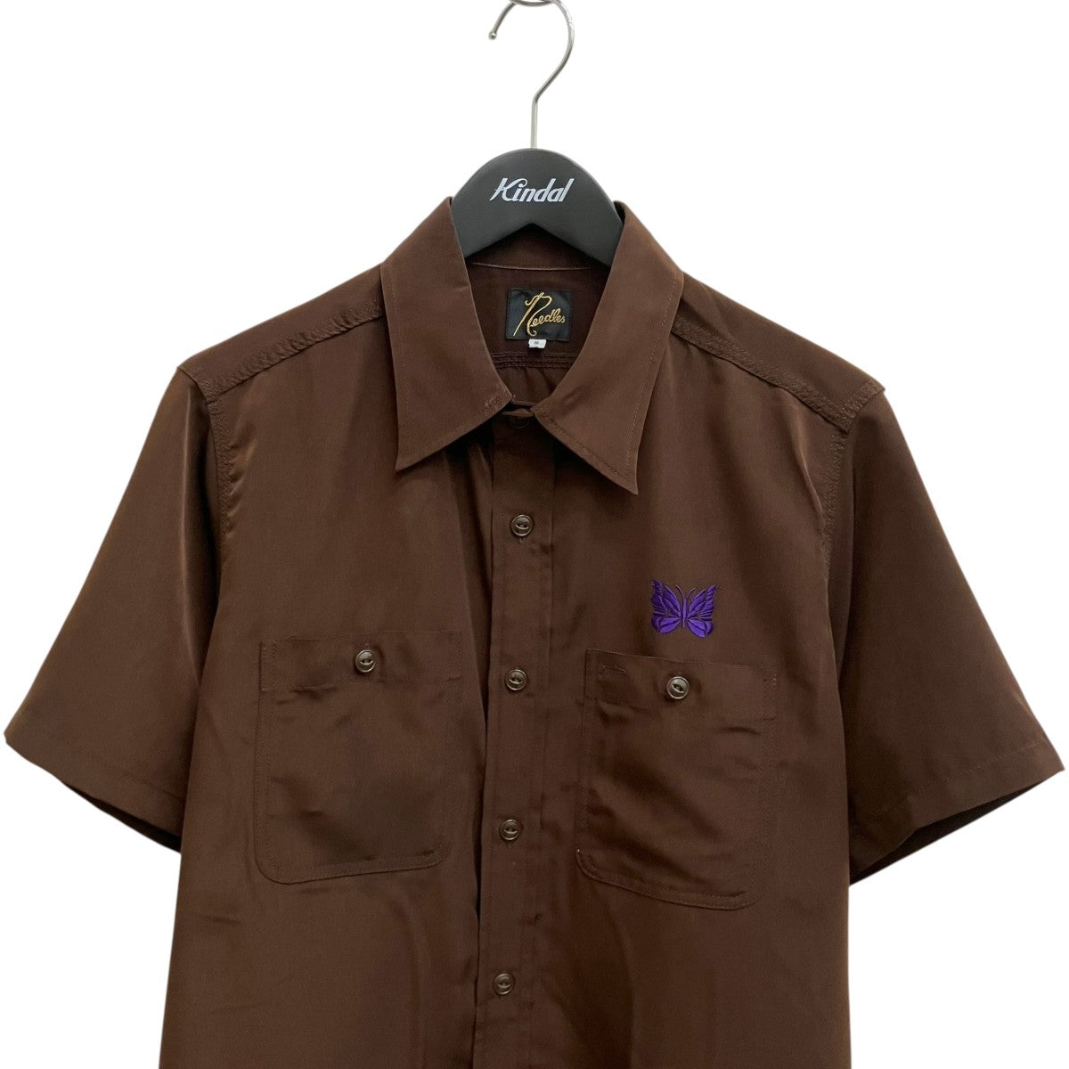 S S Work Shirt-Poly ClothパピヨンショートスリーブシャツIN136