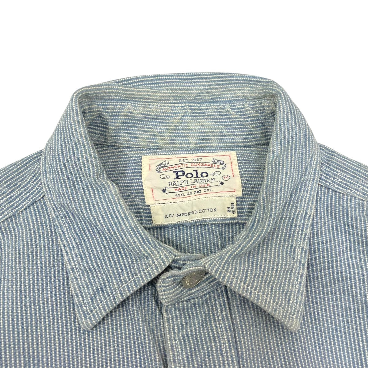80S〜90S MADE IN USAストライプ長袖シャツ