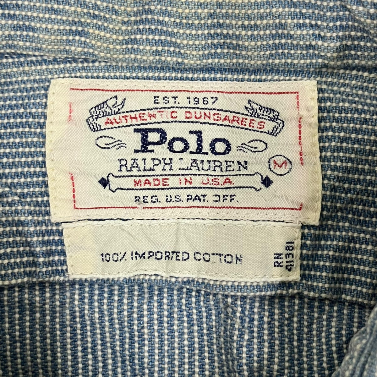 80S〜90S MADE IN USAストライプ長袖シャツ