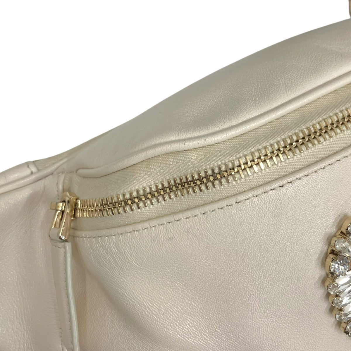クリスタルバックルレザーウエストBAG