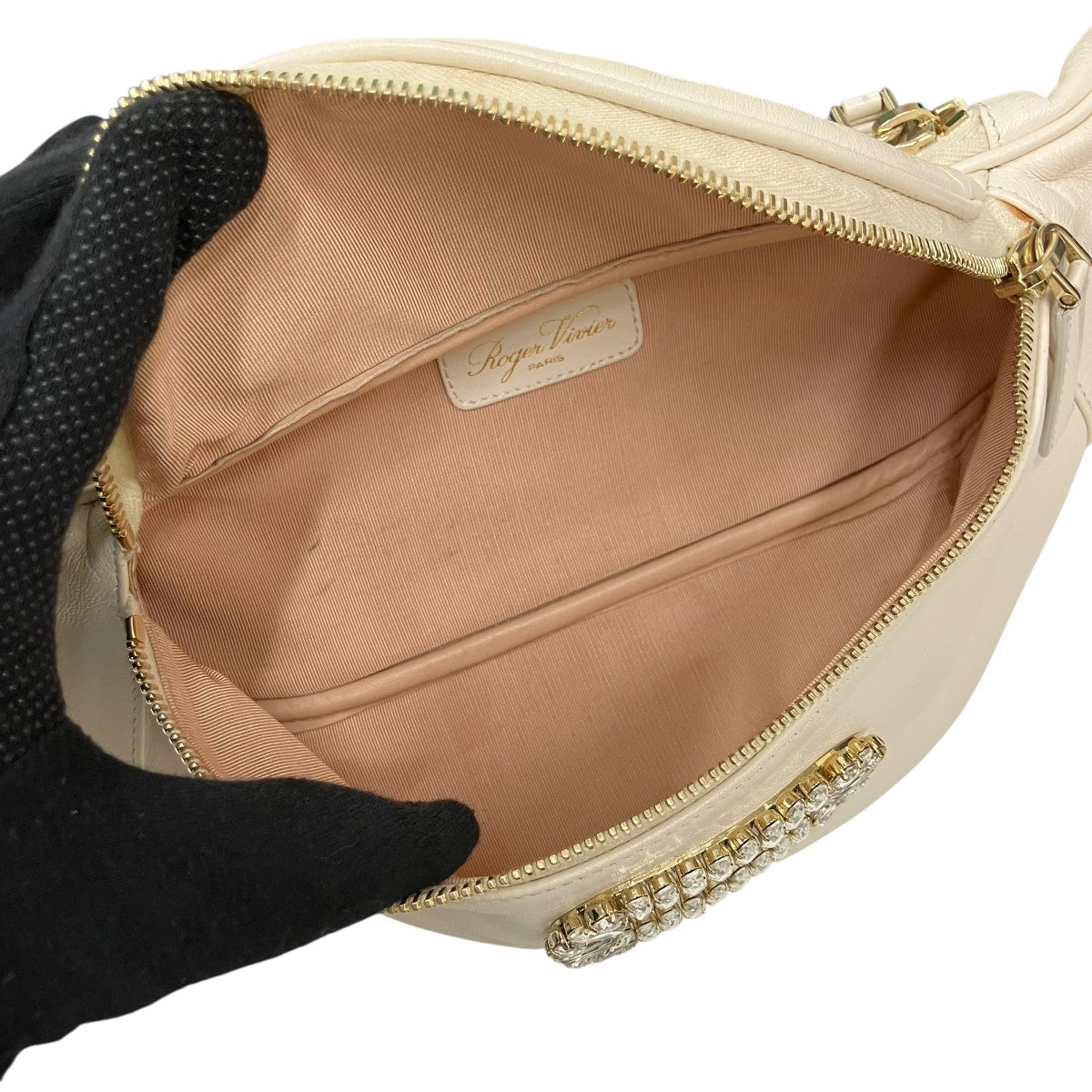 クリスタルバックルレザーウエストBAG