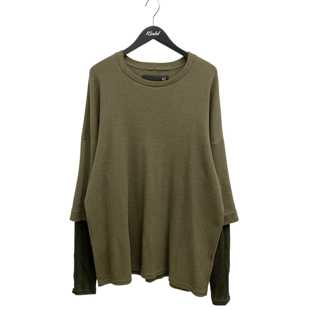 レイヤードクルーネックトップロングスリーブTシャツ