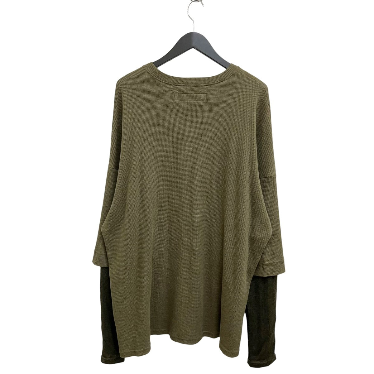 レイヤードクルーネックトップロングスリーブTシャツ