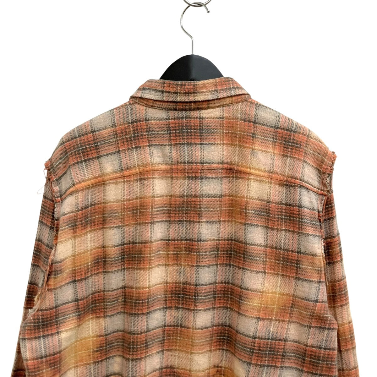 Bleached Orange PlaidチェックネルシャツR13MR008-R389B