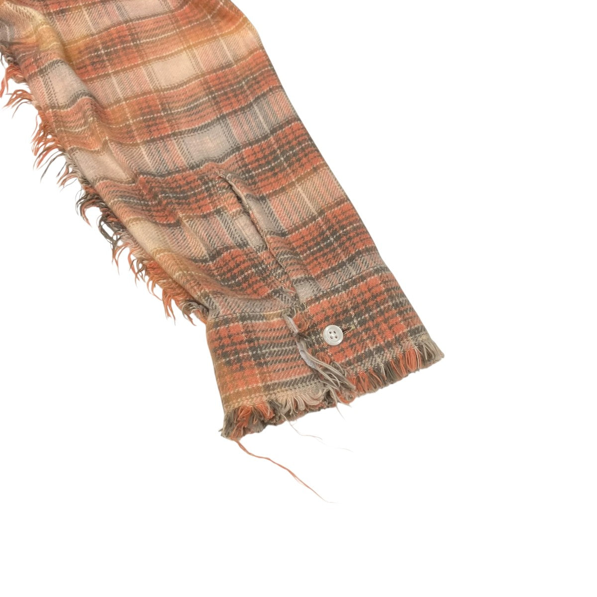Bleached Orange PlaidチェックネルシャツR13MR008-R389B