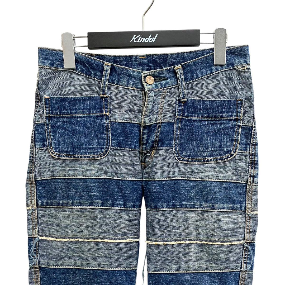 KINKY JEANS ツギハギ加工 ウミヘビデニムデニムパンツ2AP-9631