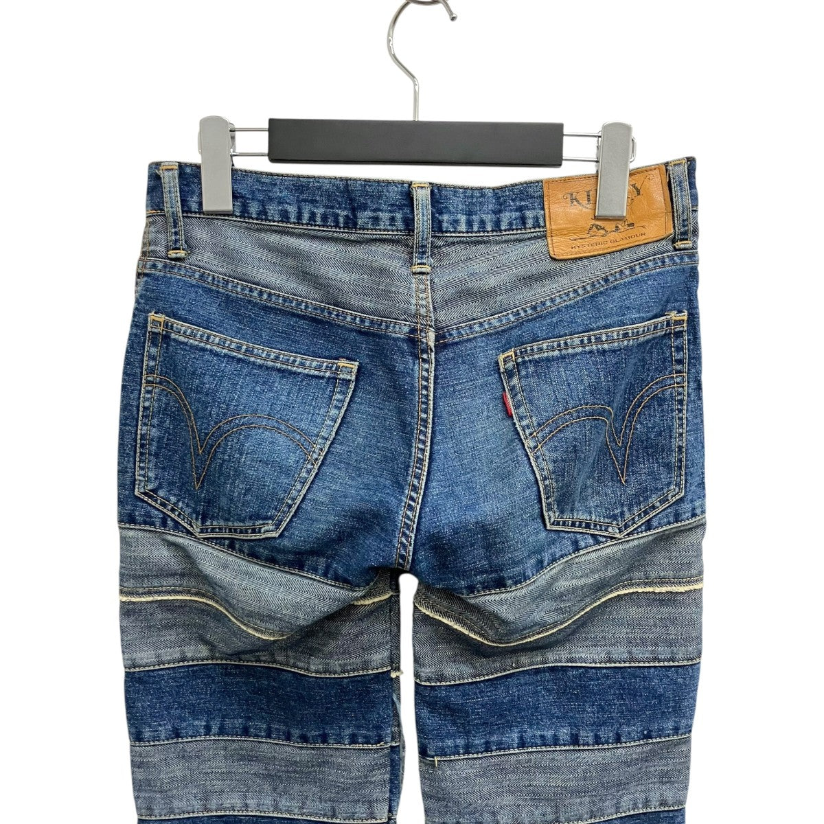 KINKY JEANS ツギハギ加工 ウミヘビデニムデニムパンツ2AP-9631