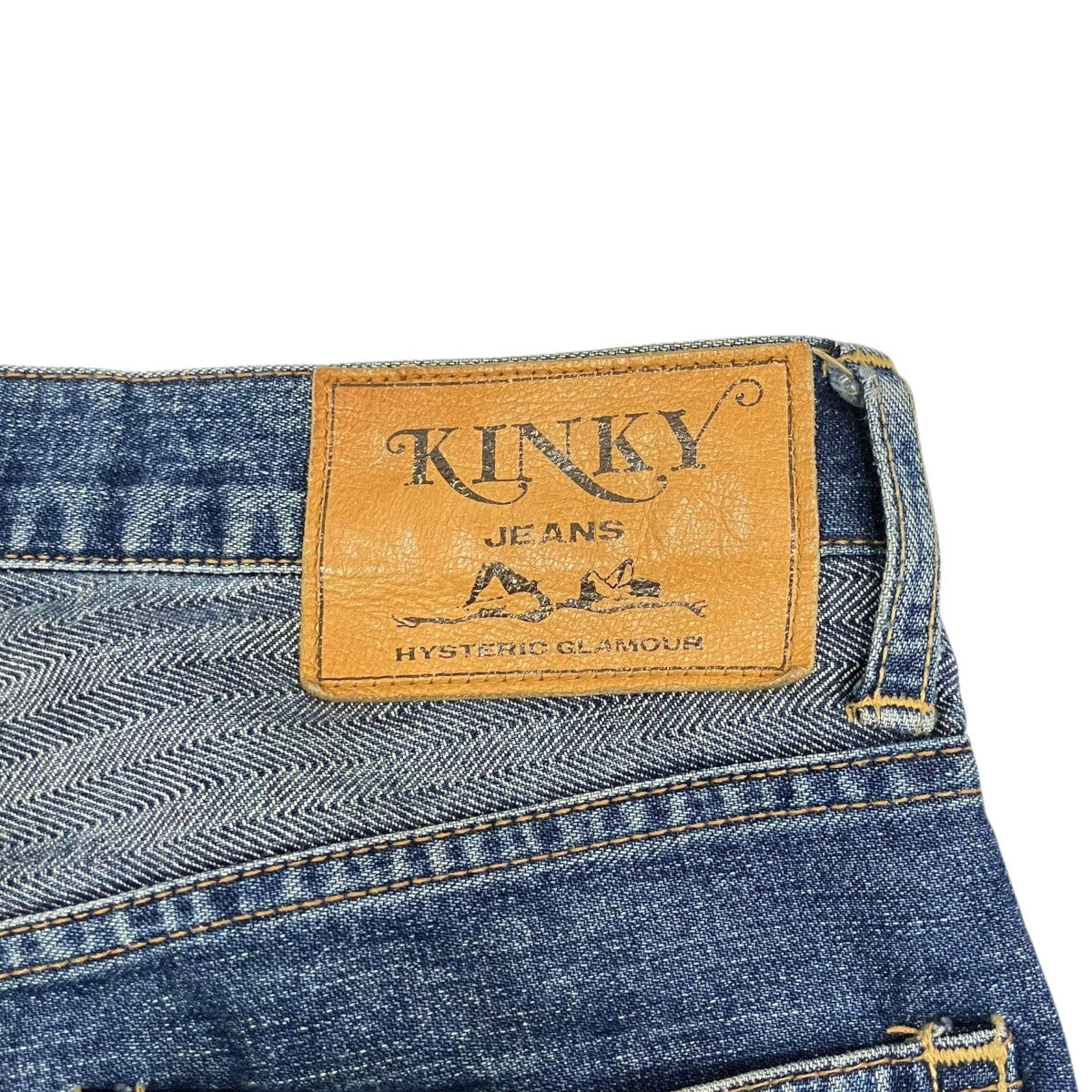 KINKY JEANS ツギハギ加工 ウミヘビデニムデニムパンツ2AP-9631