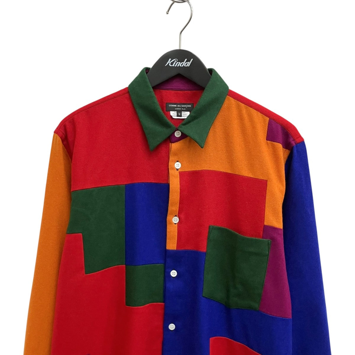 25AWパッチワークロングシャツ長袖シャツPP-B032