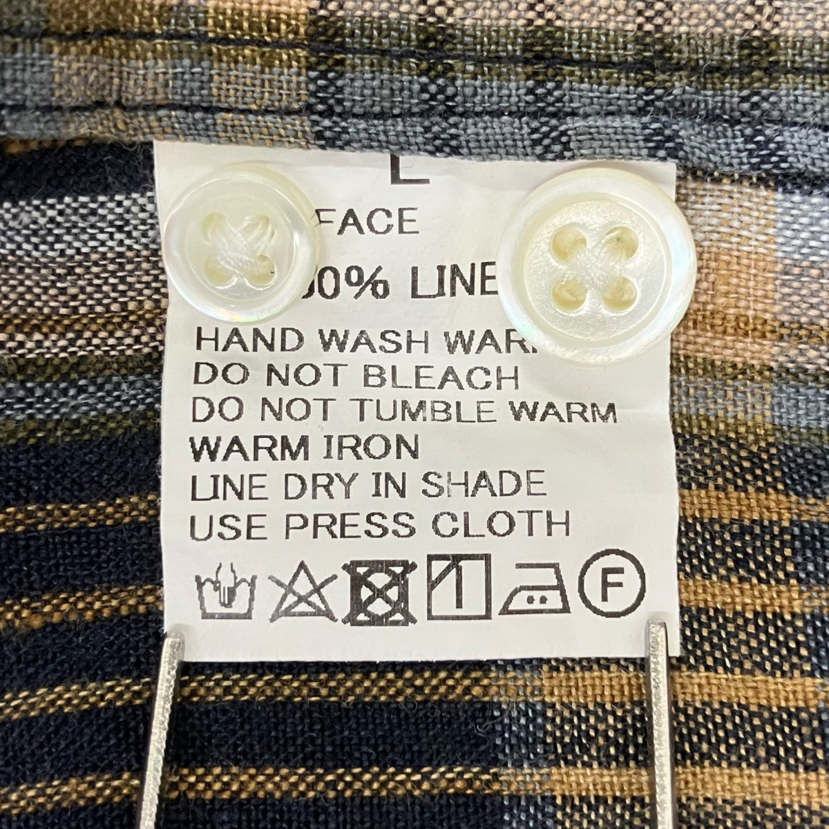 チェック長袖シャツ