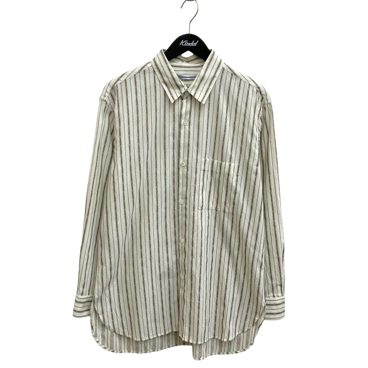 Cristaseya OVERSIZED CLASSIC COLLARストライプシャツ 古着・中古-1枚目のアイテム画像